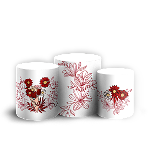 Capas Trio Cilindro Sublimado Vest Facil - Dia das Mães