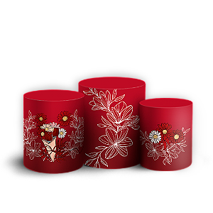 Capas Trio Cilindro Sublimado Vest Facil - Dia das Mães