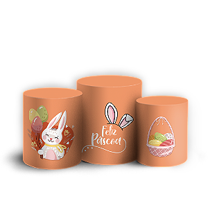 Capas Trio Cilindro Sublimado Vest Facil - Páscoa