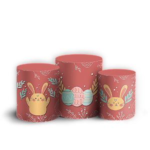 Capas Trio Cilindro Sublimado Vest Facil - Páscoa