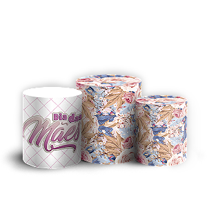 Capas Trio Cilindro Sublimado Vest Facil - Dia das Mães