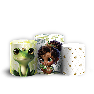 Capas Trio Cilindro Sublimado Vest Facil - Princesa Tiana