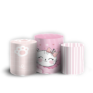 Capas Trio Cilindro Sublimado Vest Facil - Gatinha