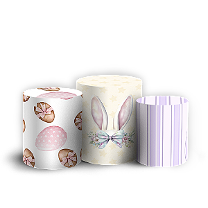 Capas Trio Cilindro Sublimado Vest Facil - Pascoa