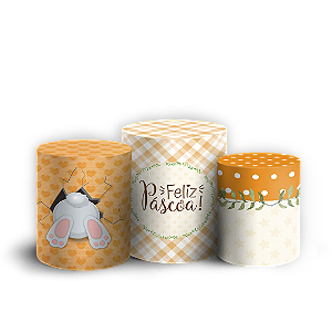 Capas Trio Cilindro Sublimado Vest Facil - Pascoa