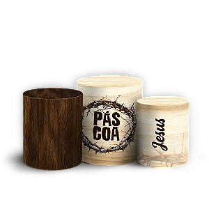 Capas Trio Cilindro Sublimado Vest Facil - Pascoa