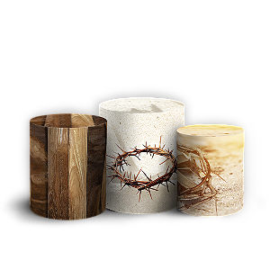 Capas Trio Cilindro Sublimado Vest Facil - Pascoa