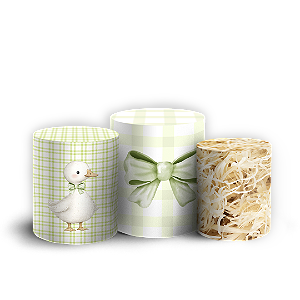 Capas Trio Cilindro Sublimado Vest Facil - Patinhos