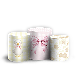 Capas Trio Cilindro Sublimado Vest Facil - Patinhos