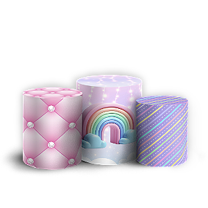 Capas Trio Cilindro Sublimado Vest Facil - Ursinhos Carinhosos