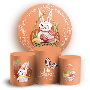 Capas Painel Redondo e Trio Cilindro Sublimado - Páscoa