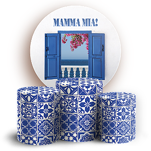 Capas Painel Redondo e Trio Cilindro Sublimado - Grécia