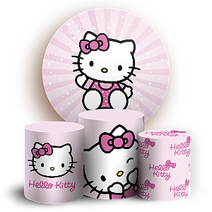 Capas Painel Redondo e Trio Cilindro Sublimado - Hello-Kitty
