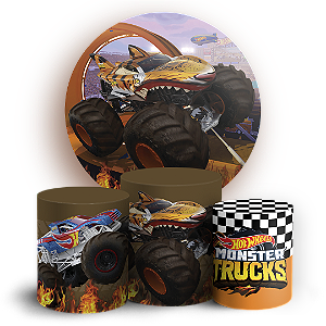 Capas Painel Redondo e Trio Cilindro Sublimado - Hot-Wheels