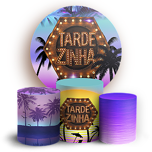 Capas Painel Redondo e Trio Cilindro Sublimado - Tardezinha