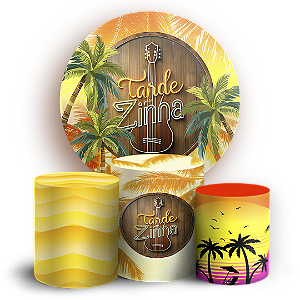 Capas Painel Redondo e Trio Cilindro Sublimado - Tardezinha