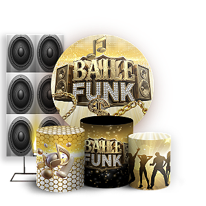 Capas Painel Redondo Trio Cilindro e Faixa Lateral Sublimado - Baile Funk