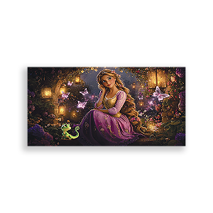 Capa Painel Retangular Sublimado - Rapunzel Enrolados
