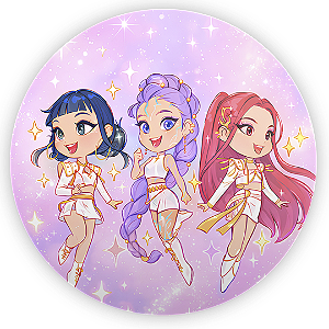 Capa Painel Redondo Sublimado - K-Pop Aquarela