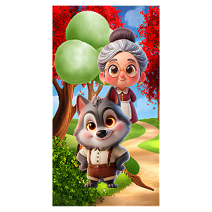 Capa Faixa Lateral Sublimado - Chapeuzinho Vermelho