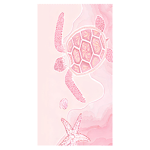 Capa Faixa Lateral Sublimado - Fundo do Mar Conchas