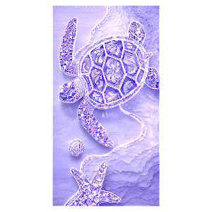 Capa Faixa Lateral Sublimado - Fundo do Mar Conchas