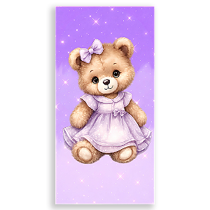 Capa Faixa Lateral Sublimado - Ursinha Lilas