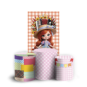 Capas Faixa Lateral e Trio Cilindro Sublimado Vest Facil - Festa Junina