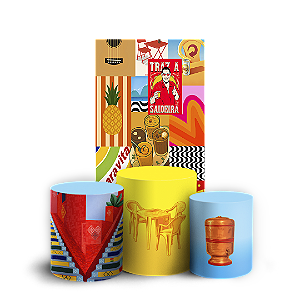 Capas Faixa Lateral e Trio Cilindro Sublimado Vest Facil - Brasilidade