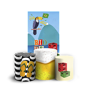 Capas Faixa Lateral e Trio Cilindro Sublimado Vest Facil - Brasilidade