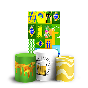 Capas Faixa Lateral e Trio Cilindro Sublimado Vest Facil - Brasilidade