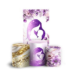 Capas Faixa Lateral e Trio Cilindro Sublimado Vest Facil - Dia Das Mães