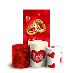 Capas Faixa Lateral e Trio Cilindro Sublimado Vest Facil - Dia Dos Namorados