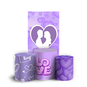 Capas Faixa Lateral e Trio Cilindro Sublimado Vest Facil - Dia Dos Namorados