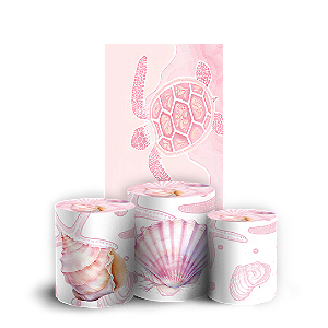 Capas Faixa Lateral e Trio Cilindro Sublimado Vest Facil - Fundo do Mar Conchas