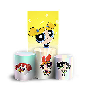 Capas Faixa Lateral e Trio Cilindro Sublimado Vest Facil - Meninas Super Poderosas