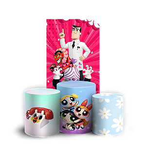 Capas Faixa Lateral e Trio Cilindro Sublimado Vest Facil - Meninas Super Poderosas