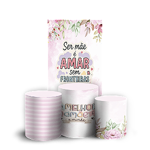 Capas Faixa Lateral e Trio Cilindro Sublimado Vest Facil - Dias das Mães