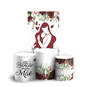 Capas Faixa Lateral e Trio Cilindro Sublimado Vest Facil - Dias das Mães