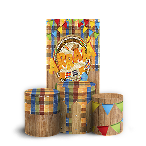 Capas Faixa Lateral e Trio Cilindro Sublimado Vest Facil - Festa Junina