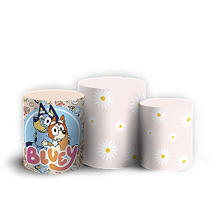 Capas Trio Cilindro Sublimado Vest Facil - Bluey