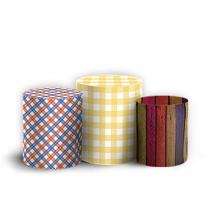 Capas Trio Cilindro Sublimado Vest Facil - Festa Junina