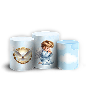 Capas Trio Cilindro Sublimado Vest Facil - Batizado