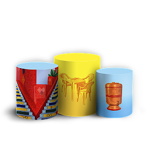 Capas Trio Cilindro Sublimado Vest Facil - Brasilidade