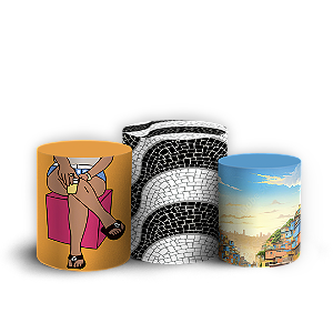 Capas Trio Cilindro Sublimado Vest Facil - Brasilidade