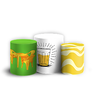 Capas Trio Cilindro Sublimado Vest Facil - Brasilidade