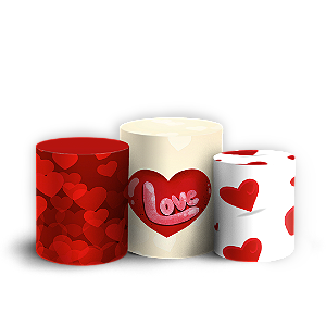 Capas Trio Cilindro Sublimado Vest Facil - Dia Dos Namorados