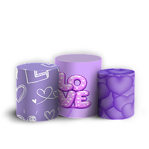 Capas Trio Cilindro Sublimado Vest Facil - Dia Dos Namorados