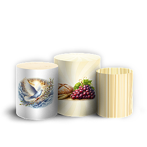 Capas Trio Cilindro Sublimado Vest Facil - Eucaristia