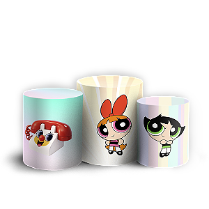 Capas Trio Cilindro Sublimado Vest Facil - Meninas Super Poderosas